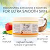 The Keys | Mango Coconut Sea Salt Scrub - Natural Exfoliating Body Scrub with Wooden Spoon, Organic Moisturizing Exfoliator for Face, Hand, Foot, Bath, Manicure/Pedicure & Bikini Area (12 oz)