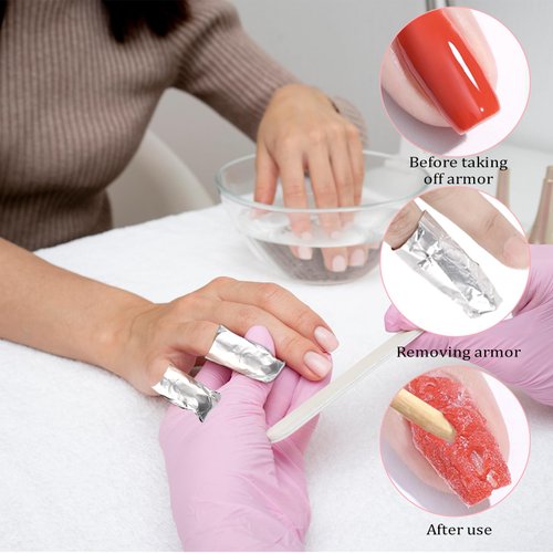200 Pcs Nail Polish Remover Gel Nail Foil Wraps Soak Off Foils Cotton Pads Gel Polish Remover Soak Off Foils Finger Nail Polish Remover for Soak off Gel Polish Removing