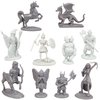 SCS Direct Fantasy Creatures Action Figure Playset 10 Pieces- Monster Battle Toy Collection- Includes Dragons, Wizards, Orcs, & More- Perfect for Roleplaying (RPG), D&D Gaming, & Gifts for Collectors