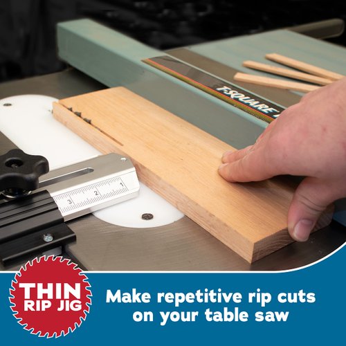 Peachtree Woodworking Supply Thin Rip Jig Table Saw Jig for Making Repetitive Narrow Strip Cuts on Table Saws with 3/4" x 3/8" Miter Slots •Also Works with Many Router Tables and Band Saws