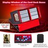 DaluRunhe Mtg deck box for Commander Deck Box with Dice Tray Fits 230 Cards, 4 in 1 for Magic TCG CCG Deck Card Boxes Case Storage, Includes 4 Dividers Trading Deck Box, Black/Red