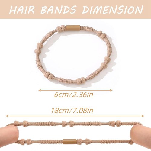 24 PCS Boho Hair Ties, Multiple Styles Hair Ties for Women, Elastic Bands for Ponytails,Hair Ties No Damage,Bracelet Hair Ties,Cute Hair Ties For Thick or Thin Hair (Color1)