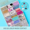 STMT D.I.Y. Glitz Bead Case, Includes Over 500 Jewelry Making Supplies, Including Cute Beads for Jewelry Making, Bracelet Charms, Storage Case, Friendship Bracelet Kit, Teen Girl Gifts