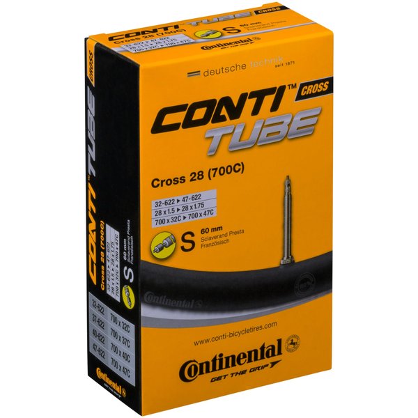 Continental 700c Bicycle Tube, 32-42, 60mm Presta Valve