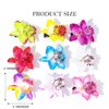 Bartosi Hawaiian Flower Hair Clips Orchid Flower Hair Barrettes Beach Floral Hair Pieces Hair Accessories for Women and Girls (Pack of 9)