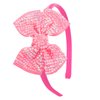 CIEHER Bow Headbands for Girls, Sparkling Rhinestone Bow Hairbands for Girls Bow Hair Accessories Girls Costume Accessories - Rose Pink