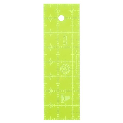 Acrylic Quilting Ruler, 2.5 inch x 8 inch | Small Ruler for Sewing, Measuring and Cutting Quilt Fabric | Straight Edge Tool for Jelly Rolls, Mini Charm Pack Quilts, and DIY Craft Projects, Green