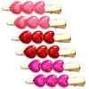 CEALXHENY Heart Hair Clips for Women Valentine's Day Alligator Hair Clips Holiday Gifts (Style A - Glitter)
