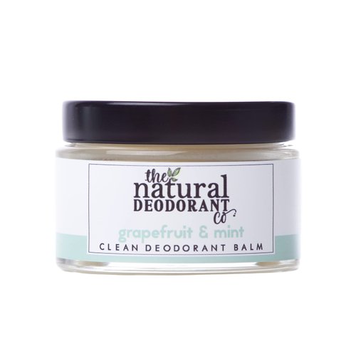 The Natural Deodorant Co, Clean Deodorant Balm Grapefruit & Mint 55g, Aluminium Free, Plastic Free, All Day Protection