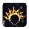 Sixexey Light Up Headband Fire Crown Hair Band LED Flame Headpiece Party Rave Hair Accessories for Women