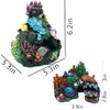 Tfwadmx Aquarium Coral Decoration Resin Fish Tank Hiding Mountain Cave Betta Fish Hideaway Rock Coral Reef Ornament, 2 Pack.