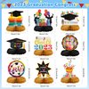 9PCS Graduation Party Decorations Class of 2023-Congrats Grad Table Centerpiece Congratulate Graduation Honeycomb Table Toppers for Graduation Party Supplies