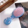 Cellulose Acetate Handle Hair Brush, SINIDE Mini Cushion Massage Hair Comb for Women Men and Kids, Travel Size Hairbrush Accessories for Straight Long Short Hair