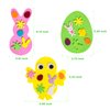 Max Fun 302pcs Easter Foam Stickers Set DIY Crafts Egg Bunny Chick Easter Decorations for Kids Crafts Party Favors Supplies Easter Craft Kits for Kids (Easter Egg+Bunny+Chicks)