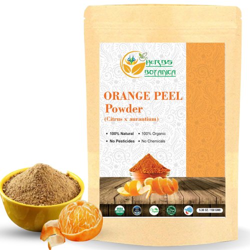 Herbs Botanica Orange Peel Powder Organic Face Mask Vitamin C Powder Face, Skin and Hair Care Exfoliating Face Scrub For Acne and Dark Vegan, No Added Chemicals, Facial Mask 5.3 oz