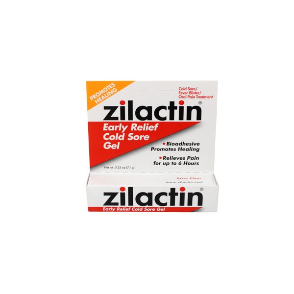 Zilactin Cold Sore Gel, Medicated Gel - 0.25 OzGel by Zilactin