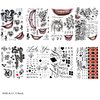 16 Sheets Halloween Temporary Tattoos for Joker, Halloween Fake Tattoos for Harley Quinn, Tattoos for Suicide Squad Perfect for Halloween, Costumes, Harley Quinn Accessories Party and Cosplay