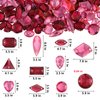 Kikonoke 950 Pieces Big Rhinestones Kit Sew On Rhinestones for Crafting Bulk Flatback Costume Jewelry Gems for Crafts DIY Clothes Shoes Jewelry Making (Pink)