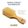 Kent OS11 Satinwood Military Club Hair Brush & Beard Brush – Soft White Boar Bristles for Fine or Thinning Hair, Men's Grooming, and Beard Care