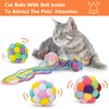 Retro Shaw Cat Toys Balls,6 Pack Woolen Yarn Cat Ball Toy with Jingle Bell Inside,Christmas Cat Toys for Indoor Cats Kitty,Kitten Chew Toys for All Breeds