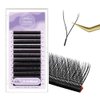 NATUHANA YY Eyelash Extension 0.10mm L Curl 8-14mm Mixed Makeup Tray Lash Supplies Premade Fans Y Shape Volume Lash 12Raws/Case Premium Faux Mink False Lash Extensions (8-14 MIX, black ;0.10 L)