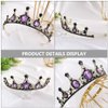 Crystal Bridal Crown Baroque Crystal Tiara for Women Rhinestone Crown Wedding Bridal Headband For Halloween Party Purple Black Baroque Queen Crown