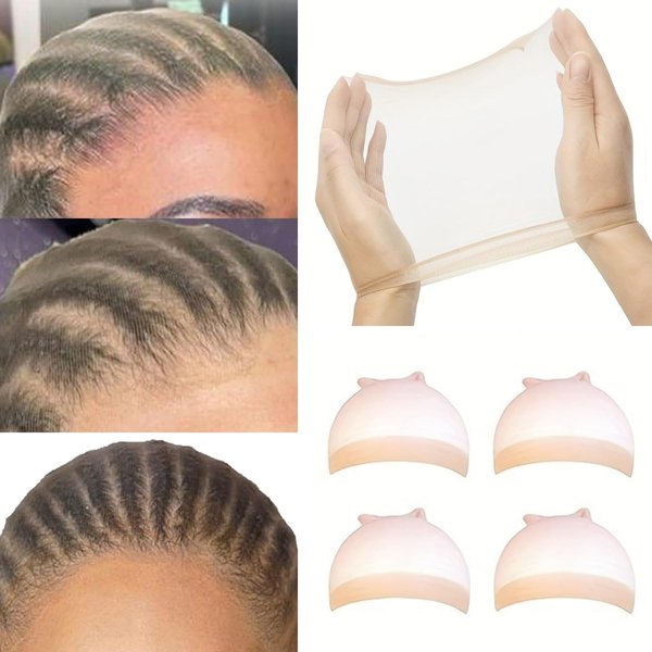 Asteria Invisible HD Wig Cap for Women Elastic Wig Cap for Lace Front Wig Stretchy Thin Nylon Wig Caps Hair Covers for Wig(4 Pieces/2 Pack)