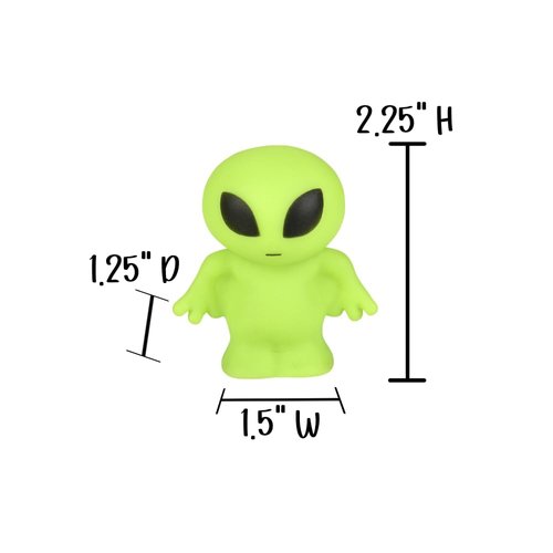 Alien Sensory Fidget Stretch Popper Backpack Clip Toys (Alien 2" Bath Toys),10 ct