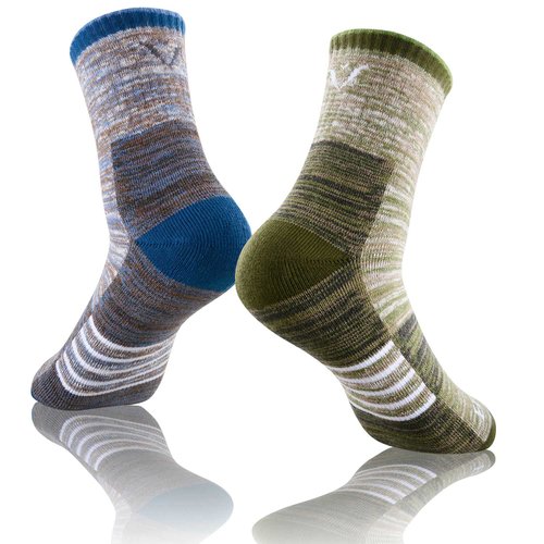 FEIDEER 5 Pairs Women's Hiking Walking Outdoor Recreation Socks Wicking Cushion Crew Socks (5WS20405-M)