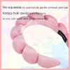 BEBEEPOO Puffy spa Headband for Washing Face, Velvet Makeup Headband, Set of 2 Skincare Headbands, Bubble Skincare Headbands with Face Wash Wristbands, Puffy Makeup Headbands, Mask, Skin Treatment