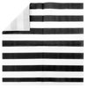 BLUE PANDA 150 Pack Black and White Paper Napkins - Disposable Striped Napkins for Birthday, Baby Shower, Graduation, 6.5x6.5 In