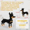 BOROLA Pet Dog Building Blocks Set Educational Toy Realistic Fun Animal Assembly Kit Toys Games(Doberman Pinscher Blocks)