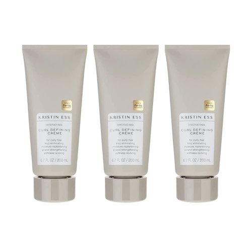 Kristin Ess Hair Ultra Light Curl Defining Cream - Avocado Oil + Castor Oil - Frizz Control + Hair Smoothing, Hydrating, Moisturizing, Soft Finish, Shine Enhancing, Vegan, 6.7 fl oz (Pack of 3)