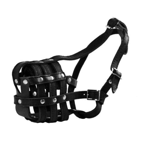 Dean and Tyler Leather Basket Muzzle, Size No. DSM - Small Great Dane