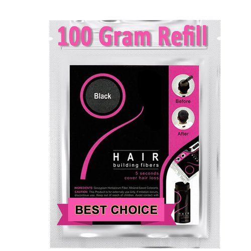Hair Fibers Hair Building Fibers 100% Undetectable Hair Fuller Thicker For Thinning Hair,Hair Sparse Cover Wig100g/3.5oz (Black)…