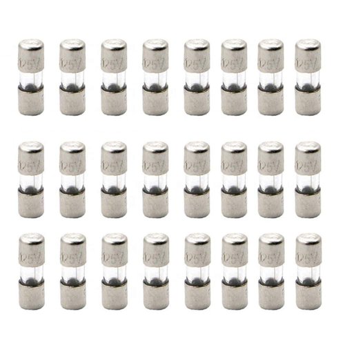 DealEnvy- (25 Pack) Christmas Mini Light Fuses 3 Amp 125V 3.6x10mm, Replacement Fuse for LED and Mini String Lights