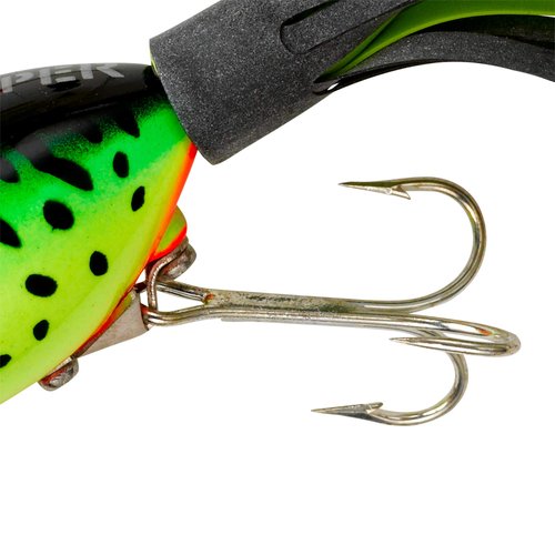 Arbogast Hula Popper Topwater Fishing Lure, Fire Tiger, G770 (1 3/4 in, 1/4 oz)