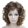 Lydell Short Soft Super Curly Synthetic Wigs Layered Natural Movement Dark Auburn and Strawberry Blonde mix