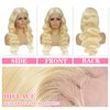 LONELY DUST 26 Inch 613 13x6 Lace Front Wig Human Hair Blonde HD Lace Front Wigs Human Hair Pre Plucked 180% Density Body Wave Transparent Lace Frontal Glueless Wigs Human Hair
