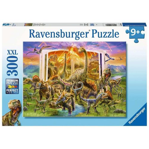 Ravensburger 12905 Dino Dictionary 300 Piece Puzzle for Kids - Every Piece is Unique, Pieces Fit Together Perfectly
