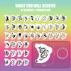 Bowitzki Reusable Face Paint Stencil (42pieces) for Eye Body Face Painting Halloween Party Makeup Temporary Tattoos Stencils