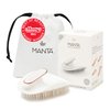 Manta Hair Hairbrush - Fully Flexible Hair Brush - Gentle Brush That Helps Prevent Hair Breakage - Scalp Care Massager and Detangler (White-Rose)