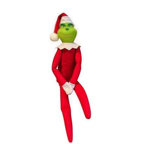 YCNASSS Christmas Elf Plush Doll - Red and Green Elves for Home Decoration, Xmas Christmas Ornaments Tabletop Home Office Decor, Fun Toys Gifts and Christmas Decorations (red)