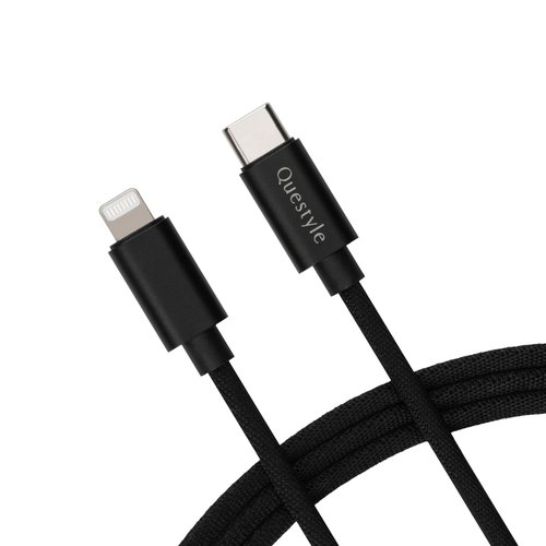 Questyle USB C DAC OTG Cable 1.2m,4ft Audio Adapter for iPhone 13/12/11/X/8/7/6/Plus, iPad Pro/Air/Mini, iOS15 to Type C Male Adaptor(Only fit for Amplifier M12i M15i)