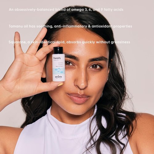 Stratia Fortify | Restorative Facial Oil with Blend of Omega Fatty Acids | Nourishing & Non-Greasy | For Dry, Combo, Sensitive Skin | 1 Fl Oz