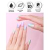 TOROKOM Semi Cured Gel Nail Strips 20PCS Rainbow Ombre Self-Adhesive Gel Nail Wraps Strips Long Lasting Summer Real Nail Polish Stickers with Cuticle Stick, Nail File-UV/LED Lamp Required…