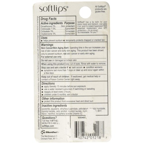 Softlips Lip Protectant SPF 20 Value Pack-Vanilla, 2 pack