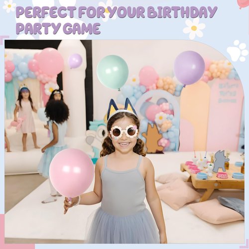 Cbloxtor 36 Pcs Party Favors, Sticky Gecko, Up Macaron Balloon Party Favors for Blue Paw Dog Bingo Birthday Party Favors Decorations for Girls, Family Party Games