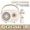 Mini Karaoke Machine for Kids with 2 Wireless Microphones Portable Kids Microphone, Karaoke Microphone for Kids Age 5, 6, 7, 8, 9, 10,11+Years (Beige)