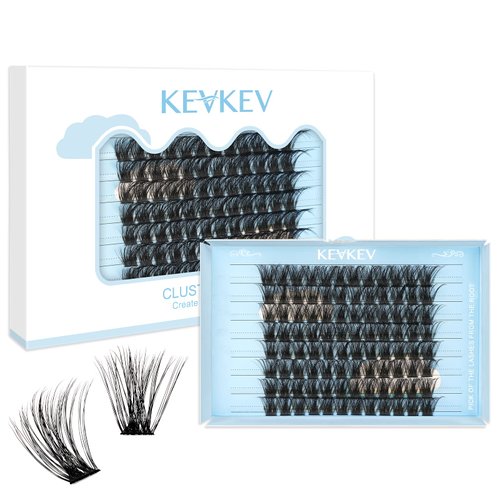Lash Clusters 96 Pcs Cluster Lashes 20mm Individual Lashes Eyelash Clusters DIY Lash Extension Cluster Eyelash Extensions Thin Band & Soft(Cloudy, D-20mm)
